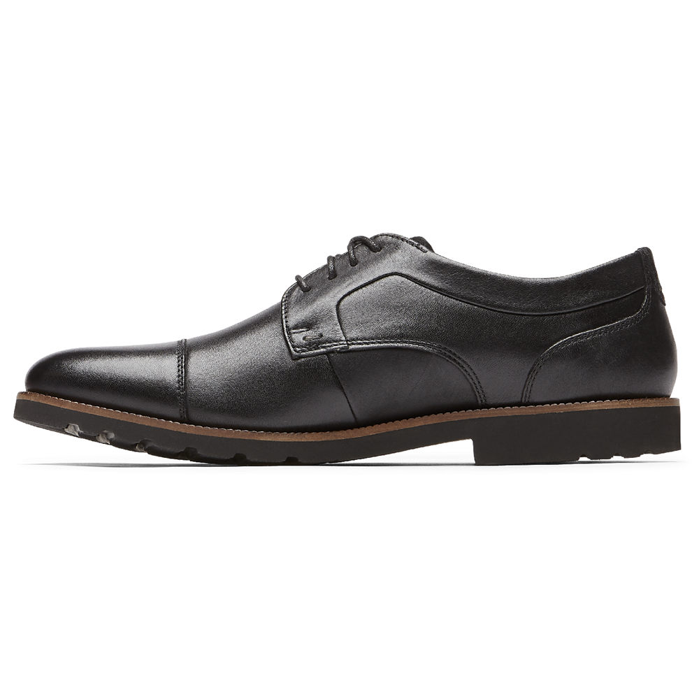 Rockport Oxfords Herre Svart - Sharp & Ready 2 Cap Toe - PDFH97201